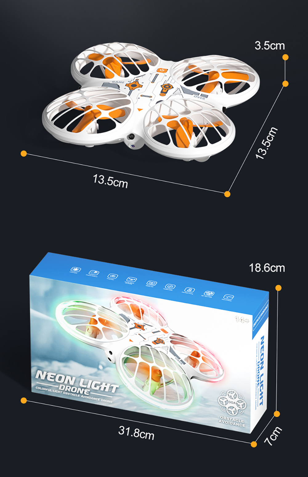 JJRC-H122-YW-WiFi-FPV-mit-HD-Kamera-Intelligente-Hindernisvermeidung-Gitter-Volle-Schutz-Neon-Farben-2011311-19